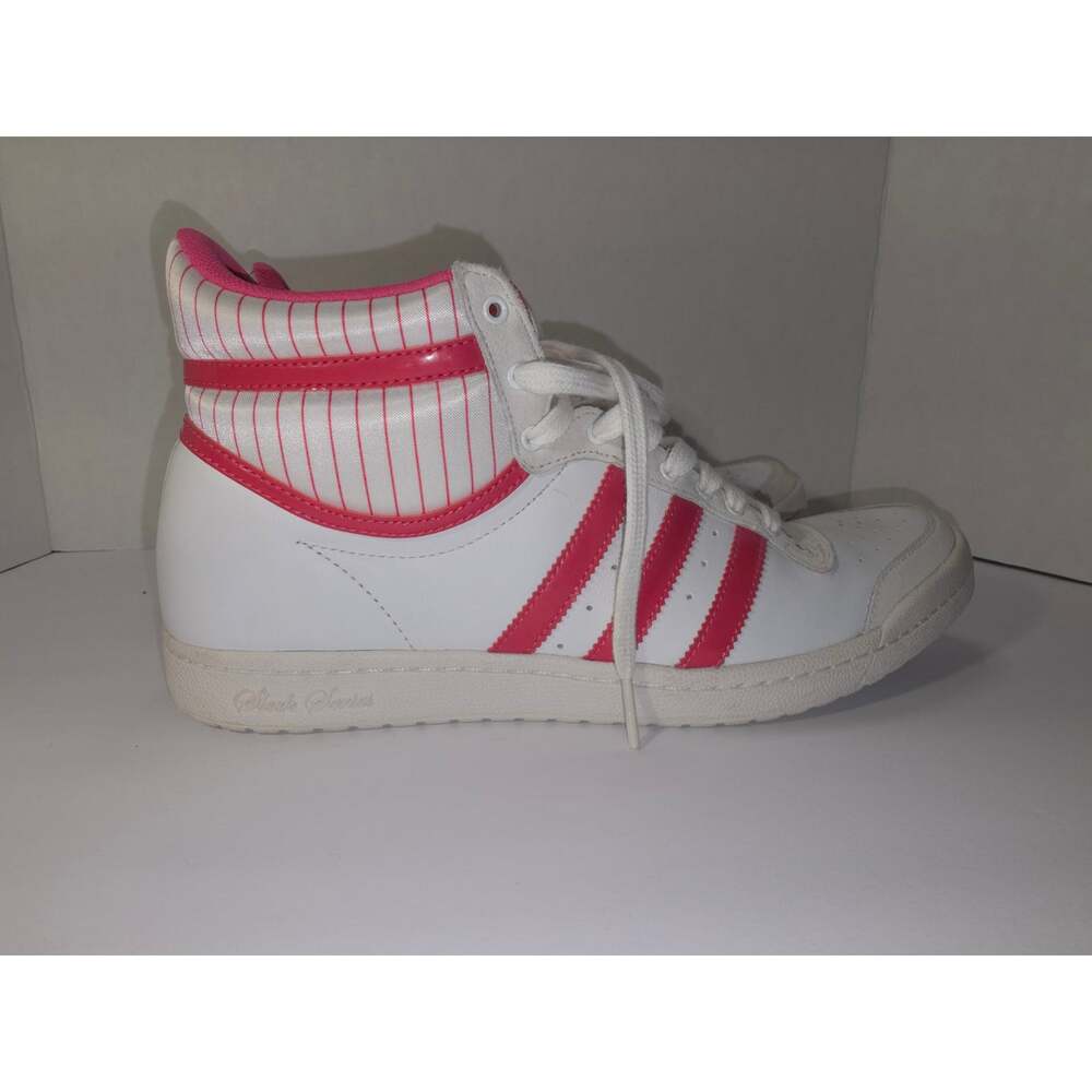 adidas Top Ten Hi Sleek Women's US 10 White Pink V22854 Sneakers - Picture 2 of 8